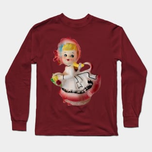 vintage Flower Bloomer Girl Planter Long Sleeve T-Shirt